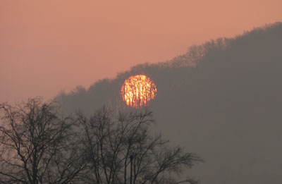 Sonnenstrom nach Sonnenuntergang